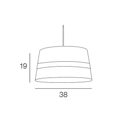 Suspension en coton et velours d38cm marine - velvet