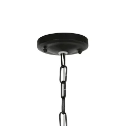 Suspension en fer d30.5cm noir et doré - rosalie