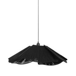 Suspension en fer et coton d70cm noir - plaka