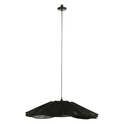 Suspension en fer et coton d77cm noir - plaka