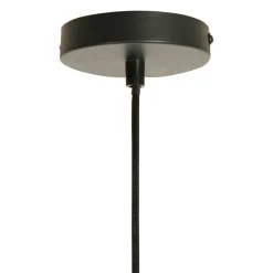 Suspension en fer et coton d77cm noir - plaka