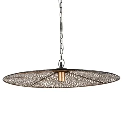 Suspension en fer noir h12.5cm - Palmier