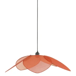 Suspension en lin japandi d70cm terracotta