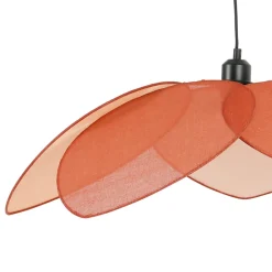 Suspension en lin japandi d70cm terracotta