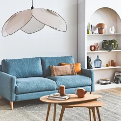 Suspension en lin beige d110cm - Japandi