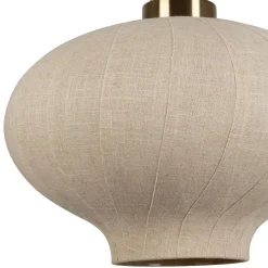 Suspension en lin blanc cassé et doré d45cm - Calypso
