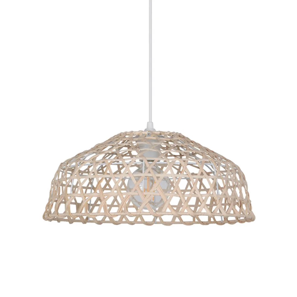 Suspension en métal et rotin d38cm naturel - bendor