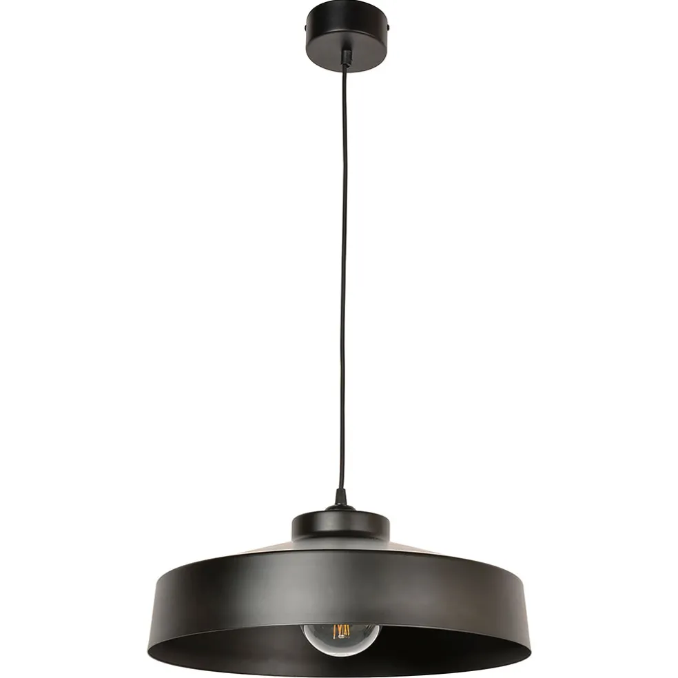 Suspension en métal noir d41cm - Indus