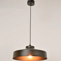 Suspension en métal noir d41cm - Indus