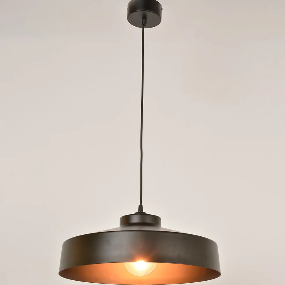 Suspension en métal noir d41cm - Indus