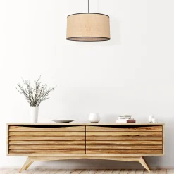 Suspension en raphia naturel d38cml - Cylindre