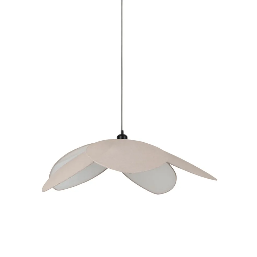 Suspension en tissu et fer d70cm naturel - Japandi