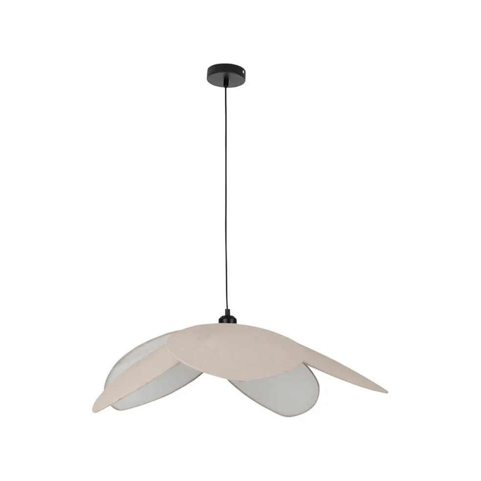 Suspension en tissu et fer d70cm naturel - Japandi