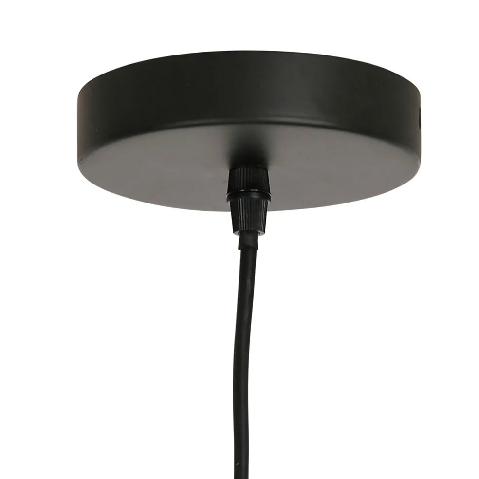 Suspension en tissu et frêne d110x39cm écru - Bouclette