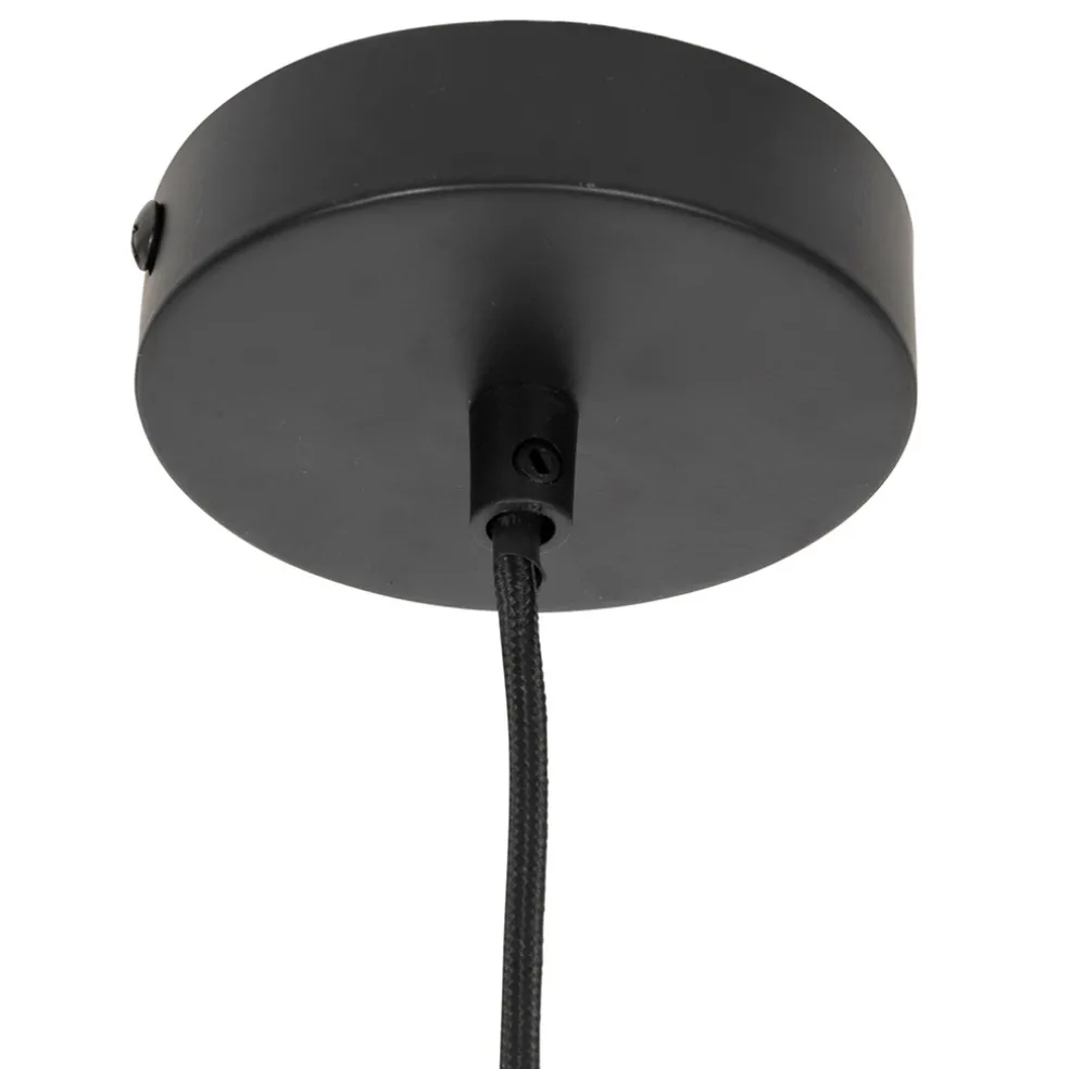 Suspension en verre et fer d26x22cm ambre - Lumi