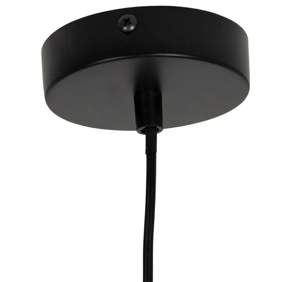 Suspension en verre et fer vert clair d22.5xh33cm - Lumi