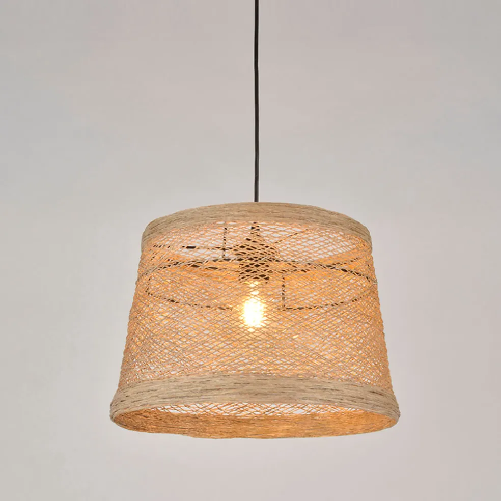 Suspension ficelle tressée d35cm naturel - tambour