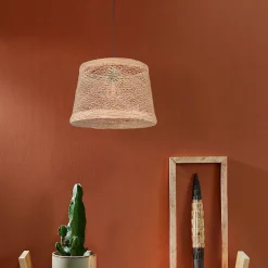 Suspension ficelle tressée d35cm naturel - tambour