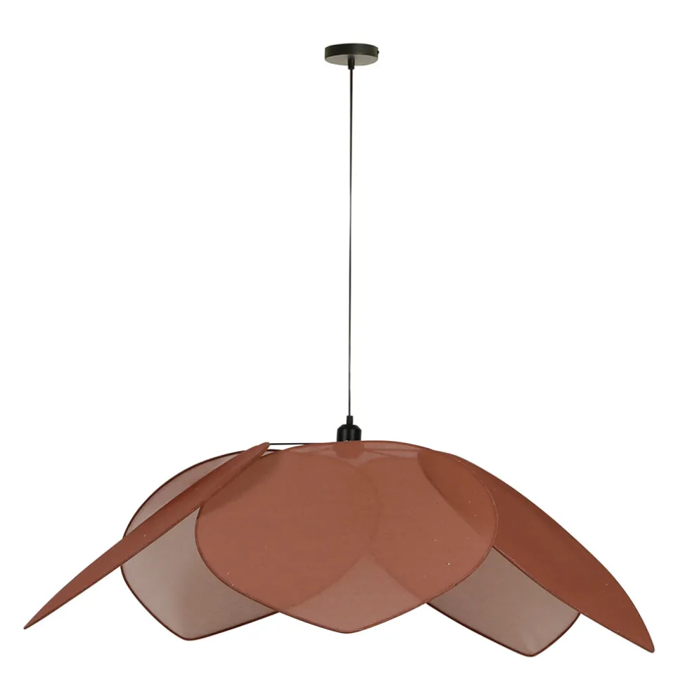 Suspension japandi en lin d110cm brun