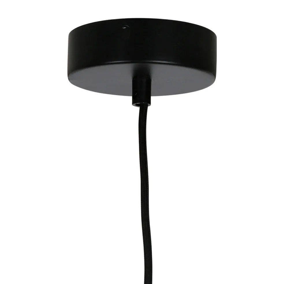 Suspension japandi en lin d110cm brun