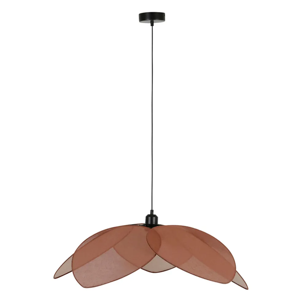 Suspension japandi en lin d70cm brun