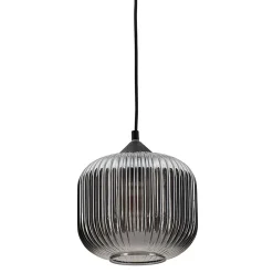 Suspension metal et verre grise d20cm - Hinatea