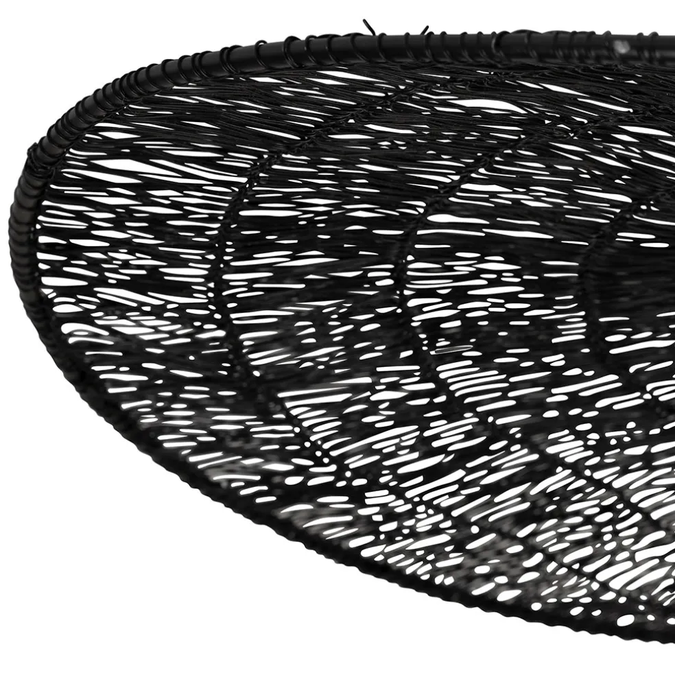 Suspension non electrique en fer naturel et noir d60xh34cm - Organic