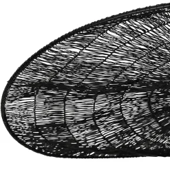 Suspension non electrique en fer naturel et noir d80cm - Organic