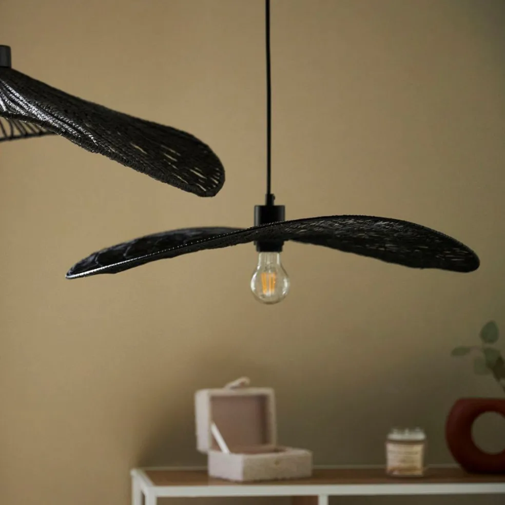 Suspension non electrique en fer naturel et noir d80cm - Organic