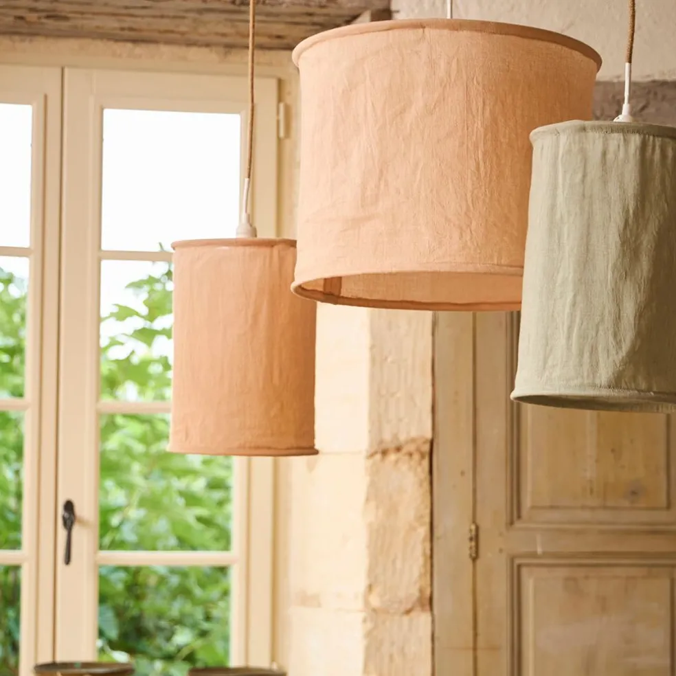 Suspension non électrifiée en lin et coton sauge d45xh35cm - Noho