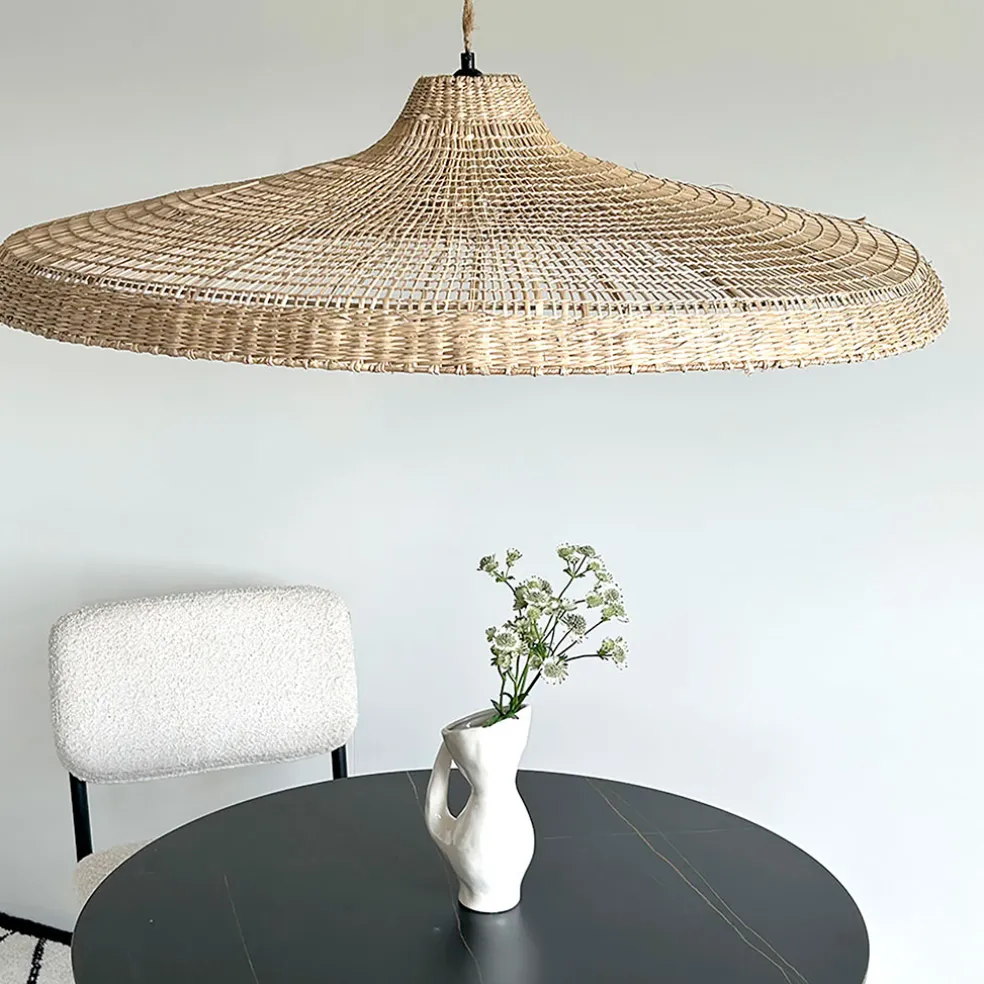 Suspension non électrifiée en jonc de mer tressé d100cm