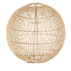 Suspension non électrique en rotin et fer naturel d40cm - Brasil