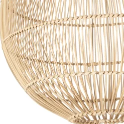 Suspension non électrique en rotin et fer naturel d40cm - Brasil