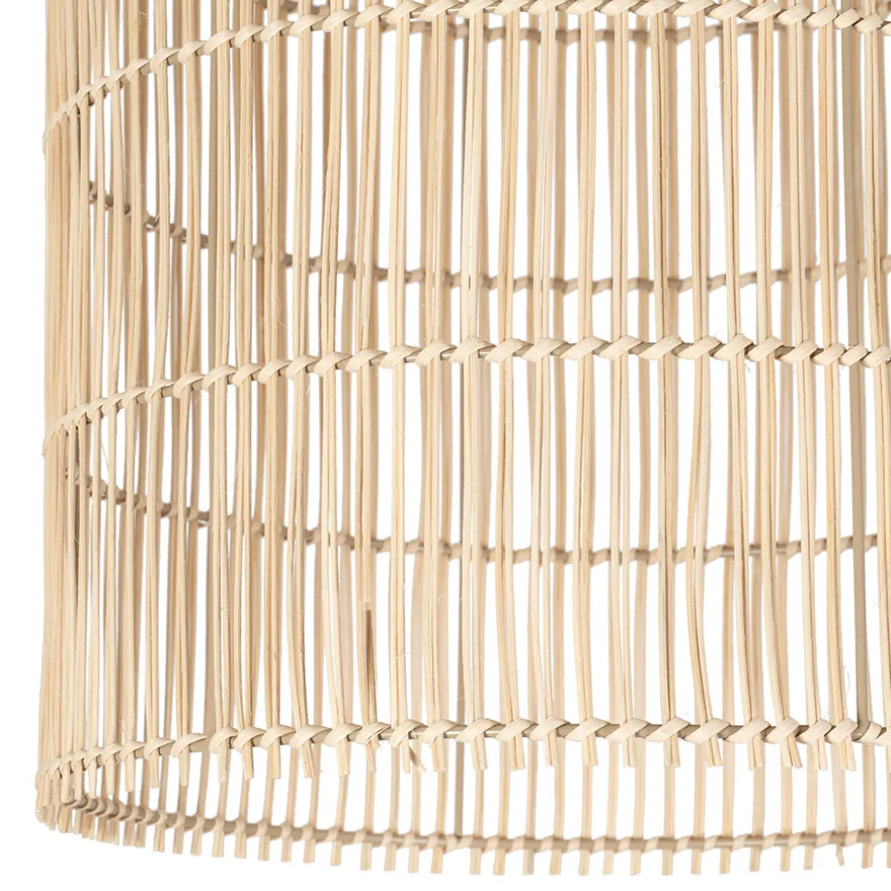 Suspension non électrique en rotin et fer naturel d40cm - Brasil