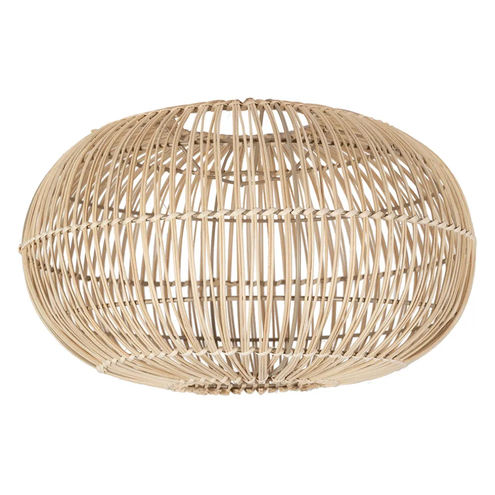 Suspension non électrique en rotin et fer naturel d40cm - Brasil