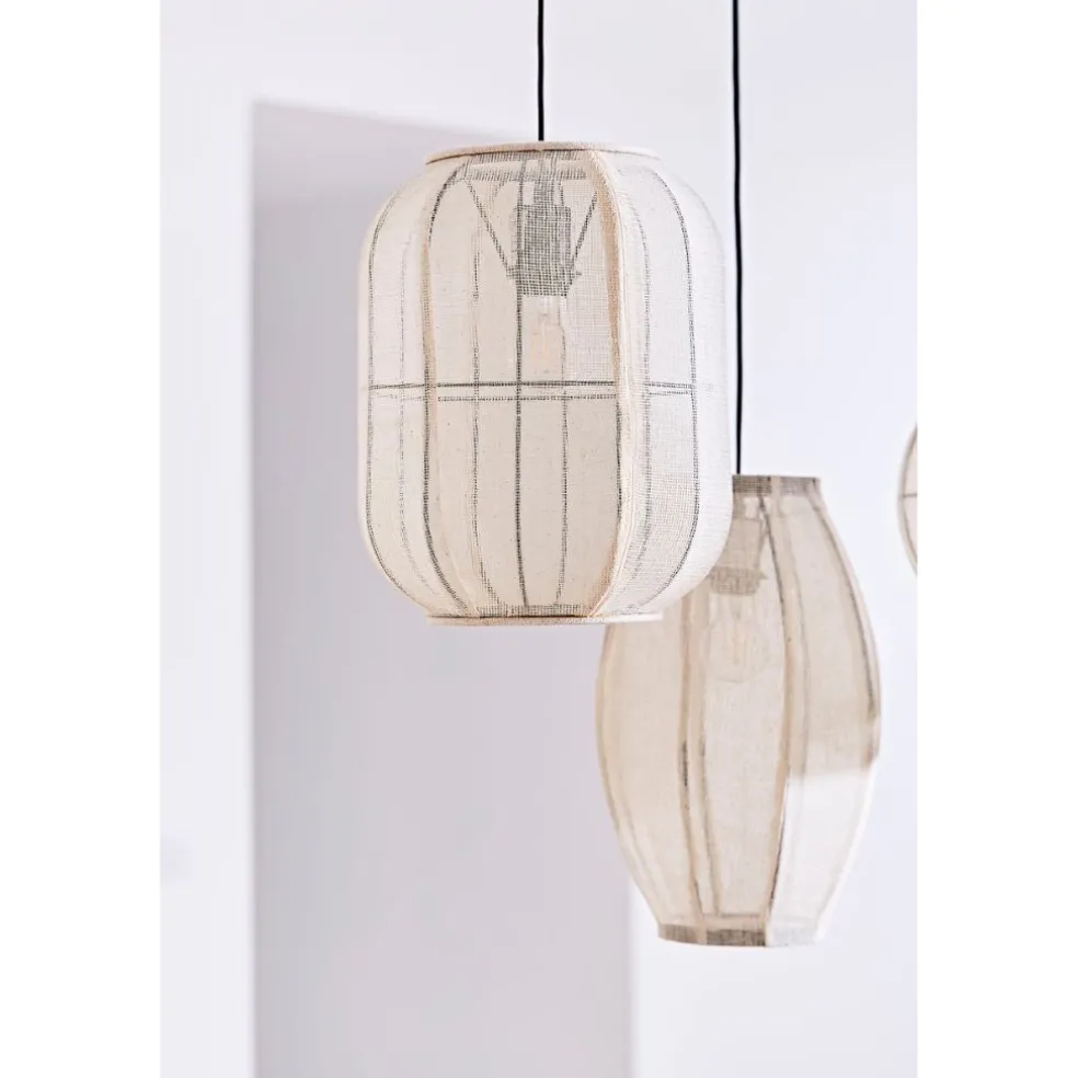 Suspensionen coton et fer écru non électrifiée d25xh39cm - Enigma