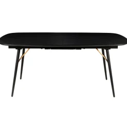 Table à manger avec allonge en placage chêne noir 180x105cm - Verona