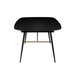 Table à manger avec allonge en placage chêne noir 180x105cm - Verona