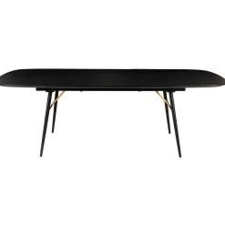 Table à manger avec allonge en placage chêne noir 180x105cm - Verona