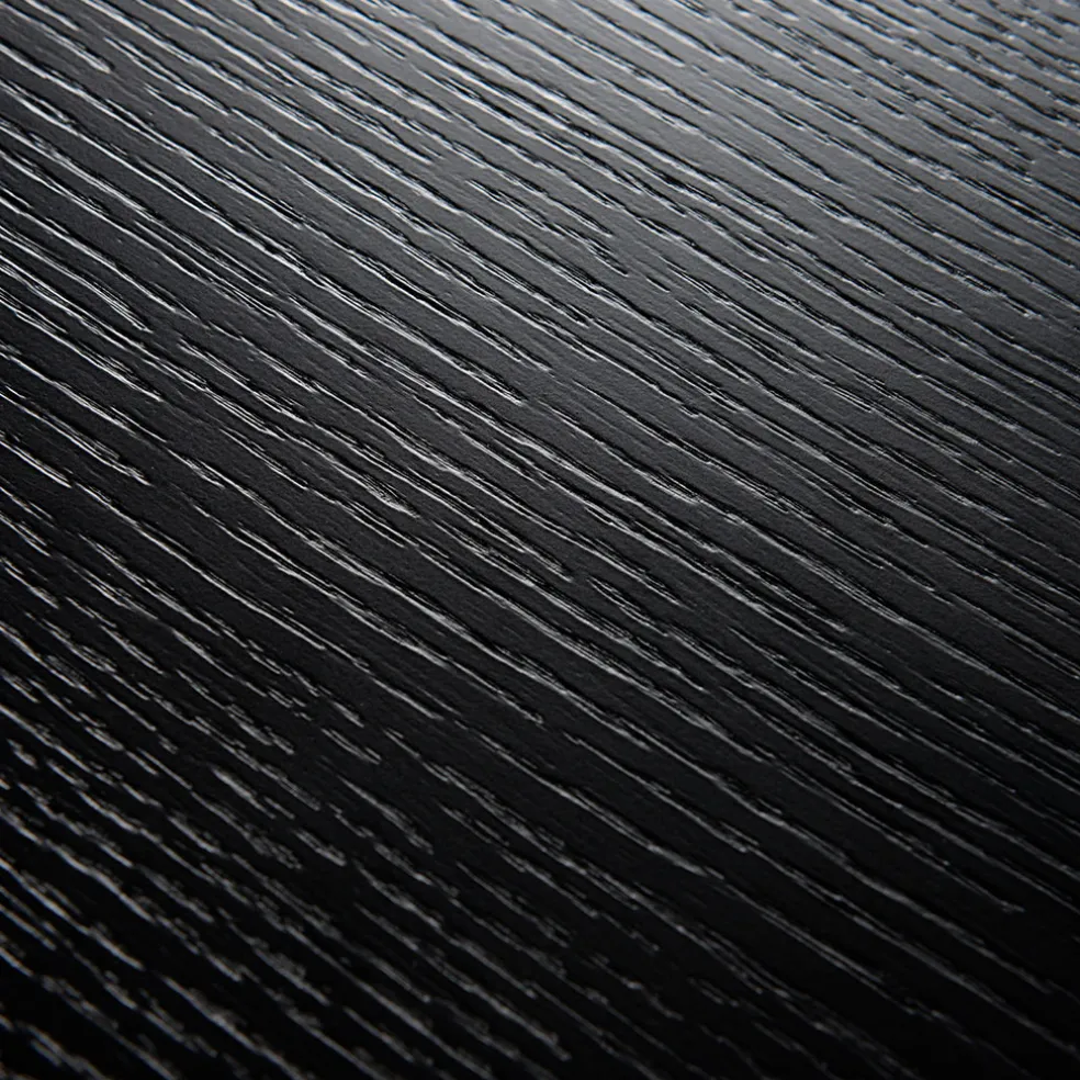 Table à manger avec allonge en placage chêne noir 180x105cm - Verona