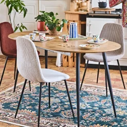 Table à manger avec allonge en bois 120(+40cm)x80cm - Lara