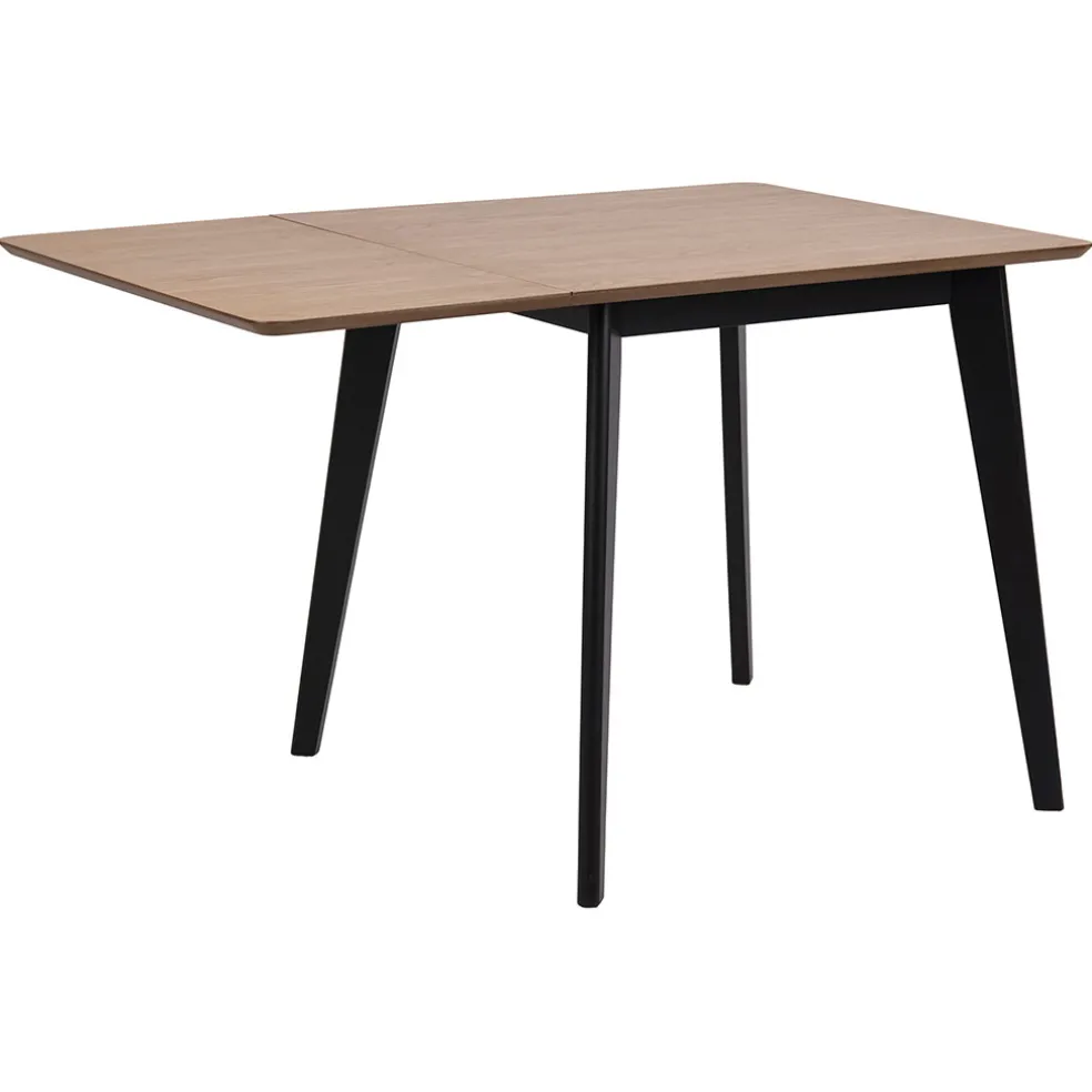 Table à manger avec rallonge en plaqué chêne 120x80cm - Roxy