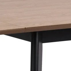 Table à manger avec rallonge en plaqué chêne 120x80cm - Roxy