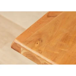 Table à manger en acacia massif et pieds en fer noir 240x110cm - Factory