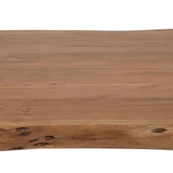 Table à manger en acacia massif et pieds en fer noir 200x100cm - Factory