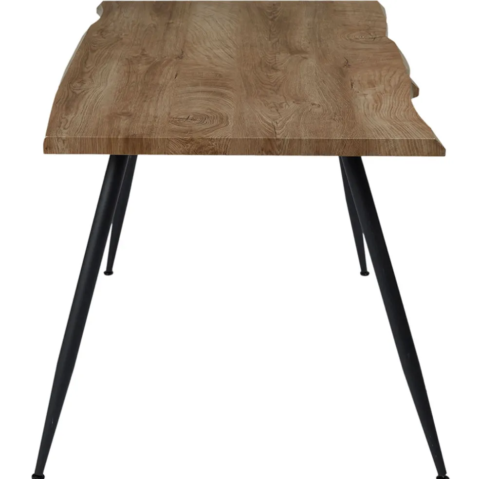 Table à manger en bois MDF et pieds en fer 110x75cm - Forest