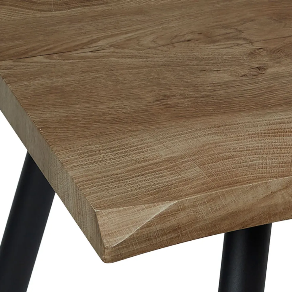 Table à manger en bois MDF et pieds en fer 110x75cm - Forest