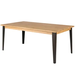 Table à manger en chêne massif et pieds acier L200cm - Manny