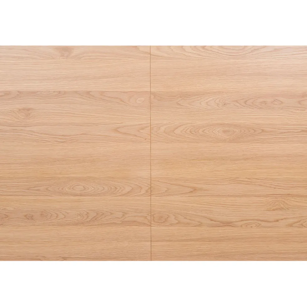 Table à manger en placage chêne 180cm avec allonge 60cm - Manny