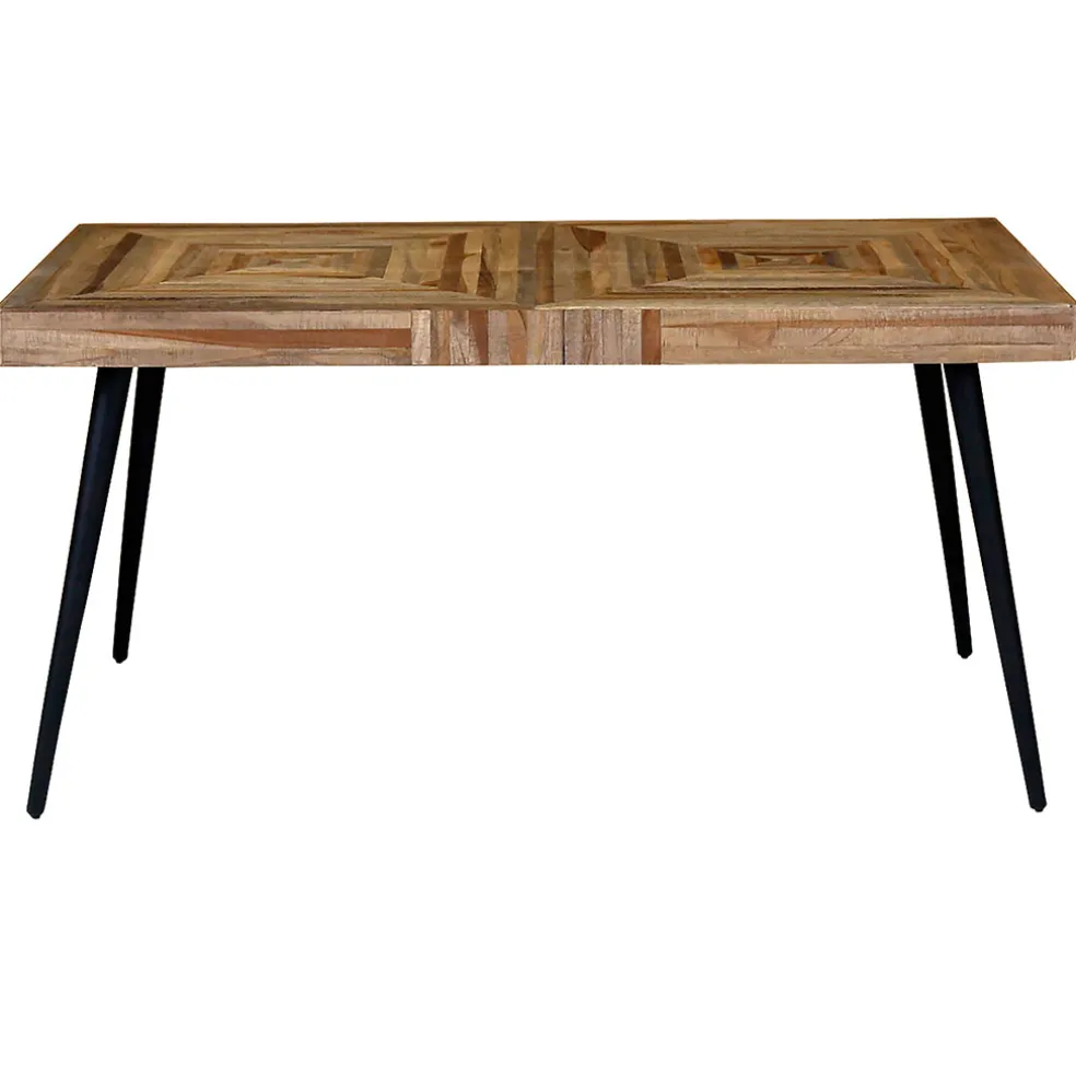 Table à manger en teck recyclé et métal 150x75cm - Wally